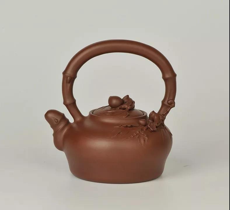 10種最美花器提梁壺，精美別致雕花紫砂壺!